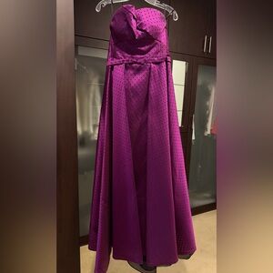 Custom made purple gown with belt